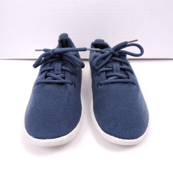 Allbirds Tree Runners Women's Size 8 Navy Blue Sneakers Fine Merino Wool - Picture 2 of 9
